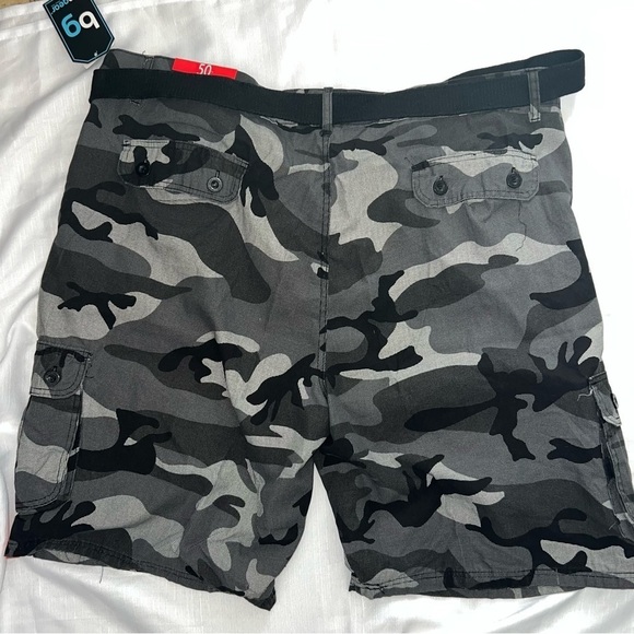 NWT Blue Gear Gray and Black Camo Utility Cargo Shorts - Picture 6 of 7